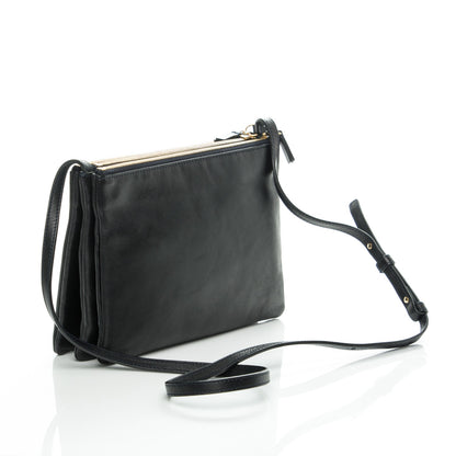 Celine Lambskin Large Trio Crossbody Bag Navy Blue 3 of 7