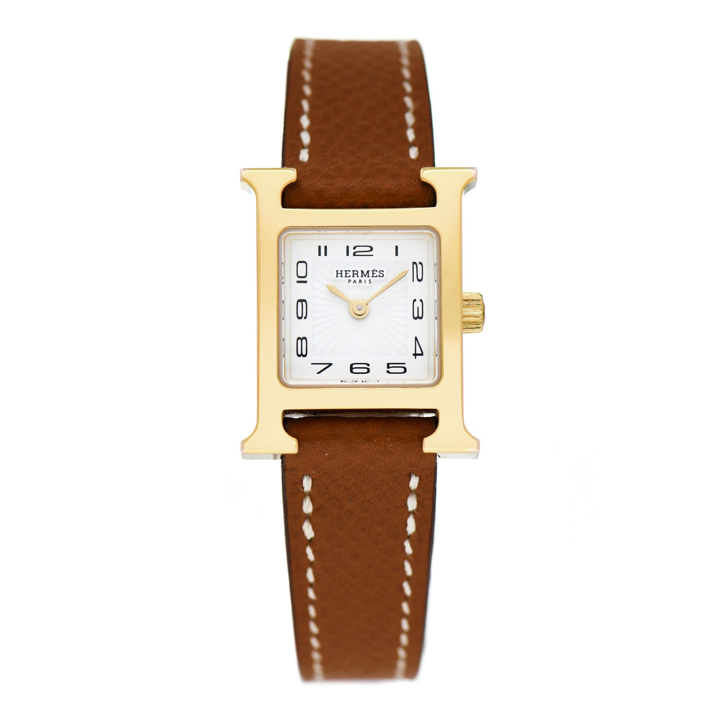 Stainless Steel Epsom 17.2mm Heure H Hour Quartz Watch Gold