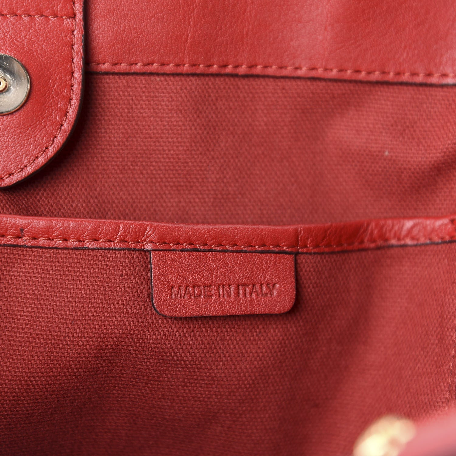 Burberry Calfskin Haymarket Check Small Canterbury Tote Red 9 of 11