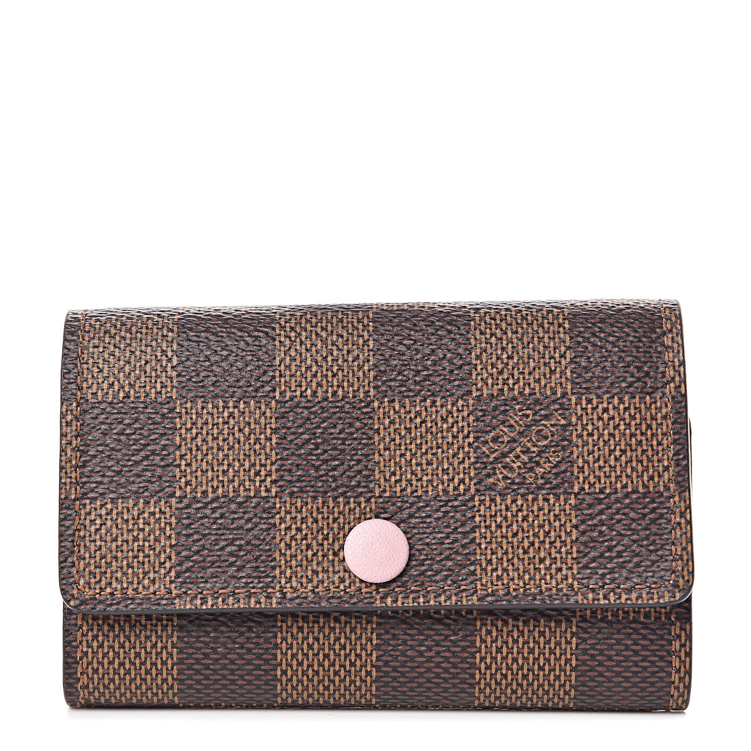 Louis Vuitton Damier Ebene Multicles 6 Key Holder Rose Ballerine 1 of 8