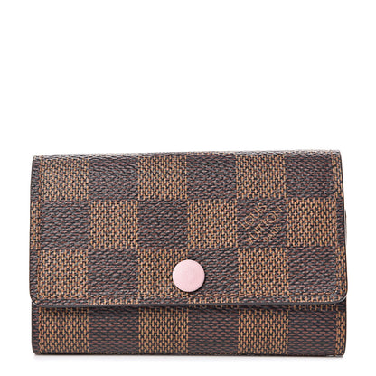 Louis Vuitton Damier Ebene Multicles 6 Key Holder Rose Ballerine 1 of 8