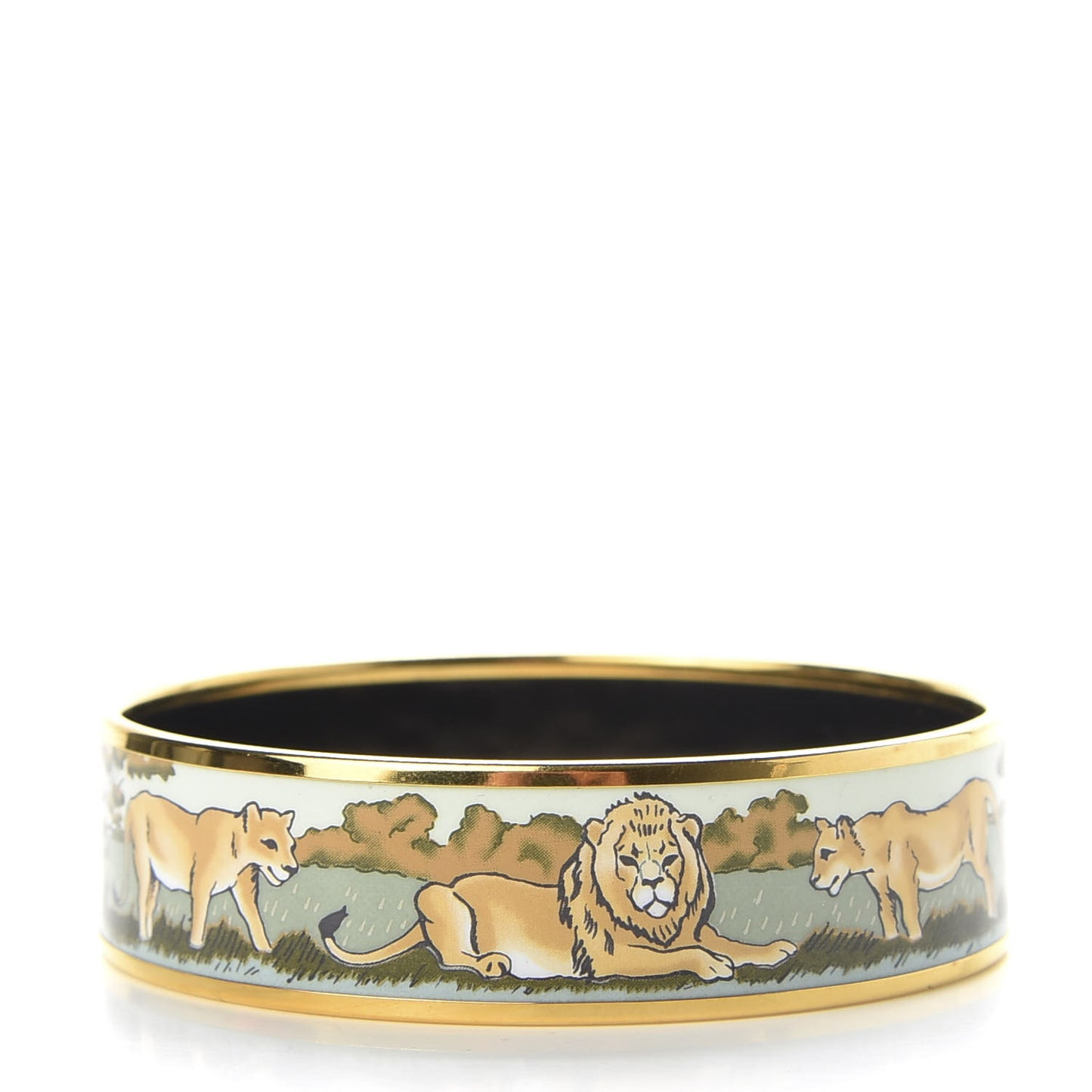 Enamel Printed Pride of Lions Wide Bracelet 70