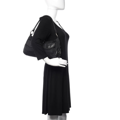 Prada Tessuto Nylon Buffalo Shoulder Bag Black 2 of 14