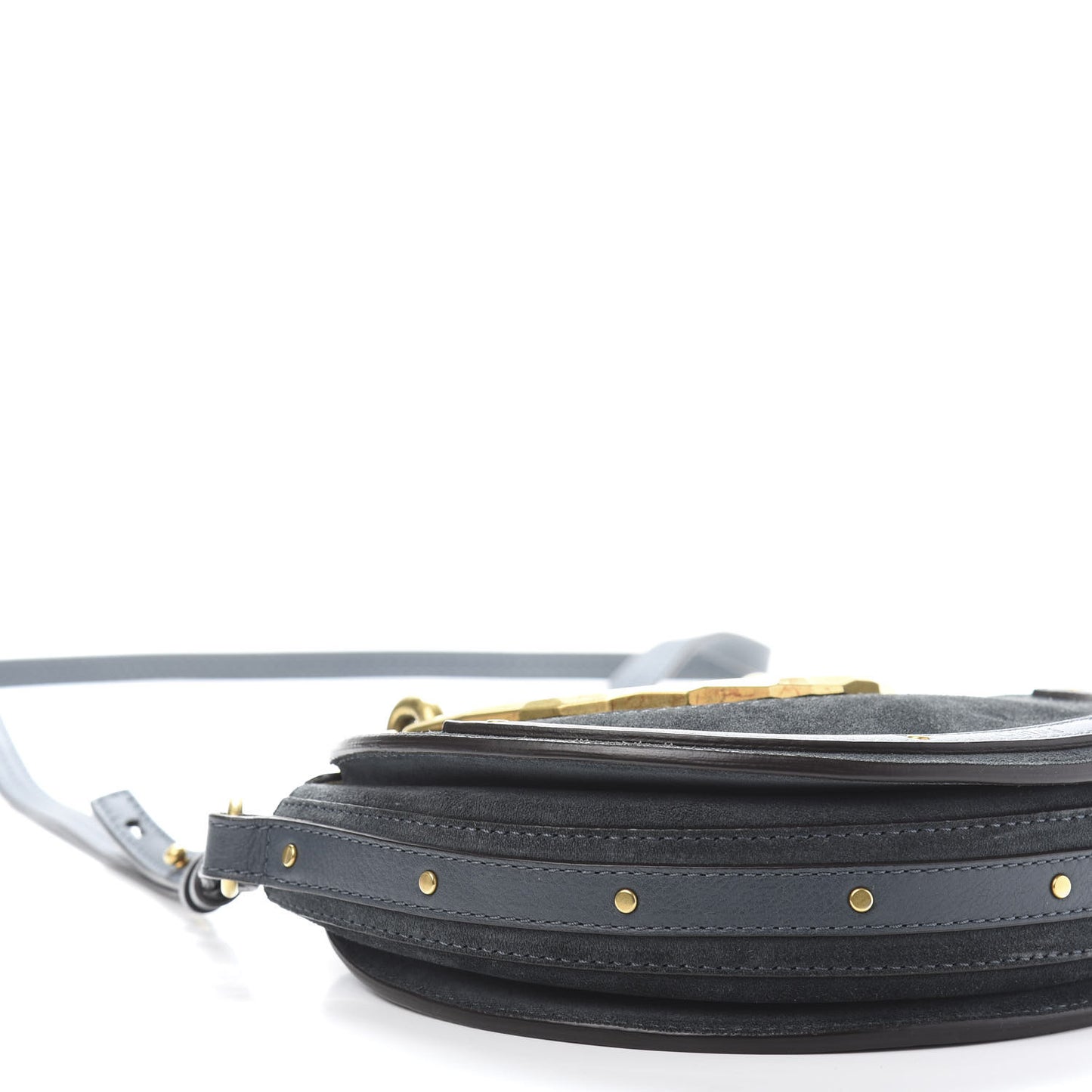 Goatskin Suede Small Pixie Bag Silver Blue