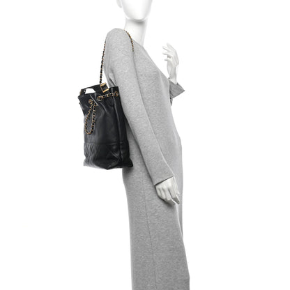 Chanel Calfskin Stitched Hobo Black 2 of 10