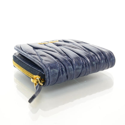 Miu Miu Matelasse Compact Wallet Blue 4 of 8