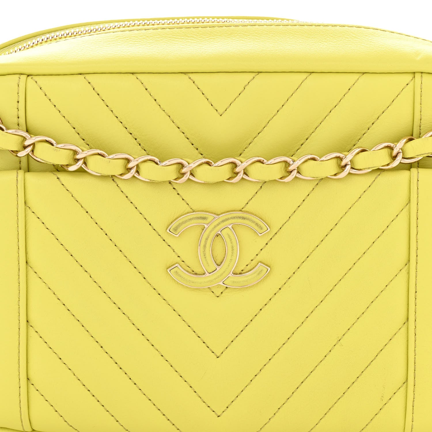 Chanel Calfskin Quilted Daily Chevron Camera Case Light Green 8 of 13