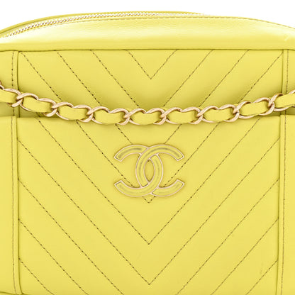 Chanel Calfskin Quilted Daily Chevron Camera Case Light Green 8 of 13