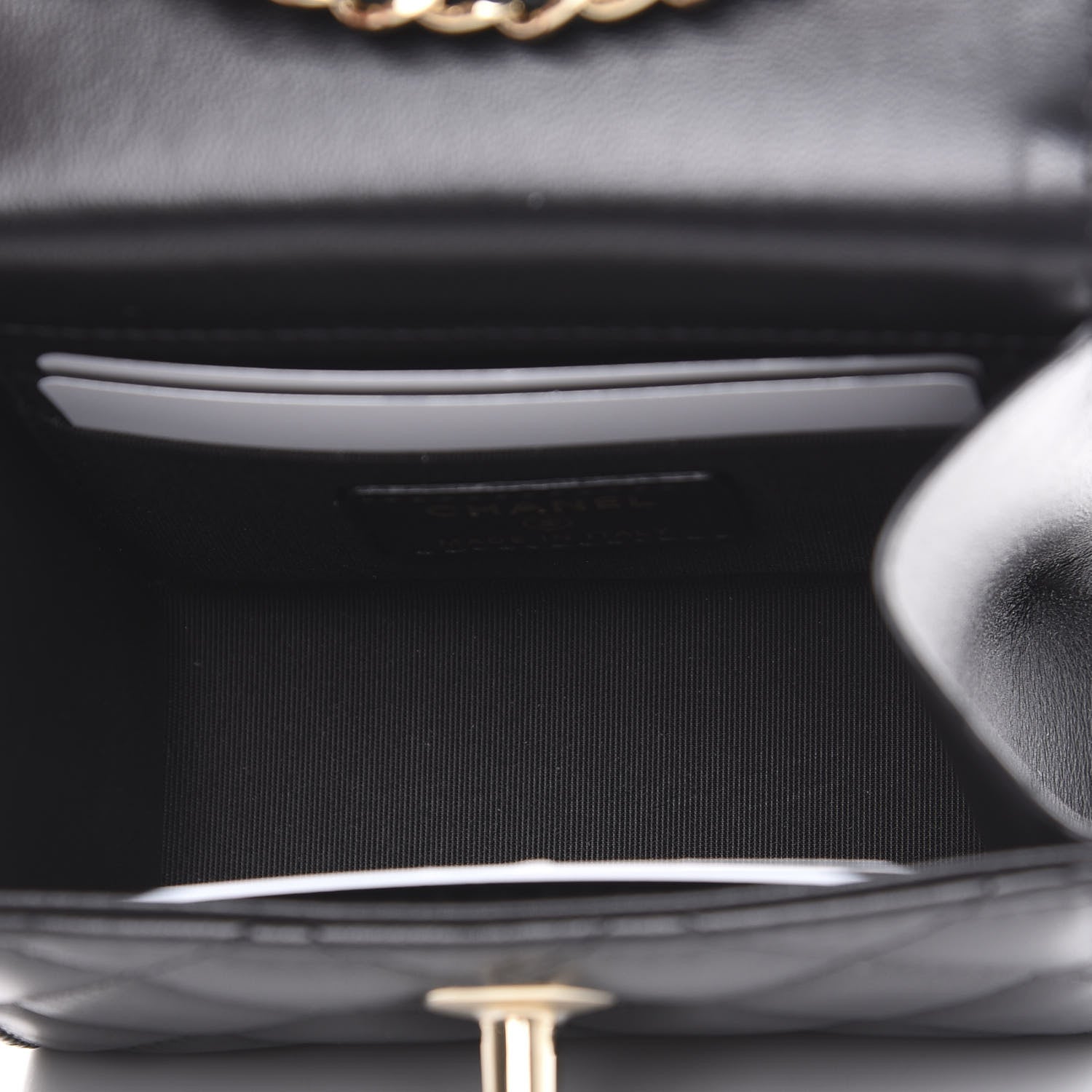 Chanel Lambskin Quilted Mini Trendy CC Chain Wallet Black 4 of 9