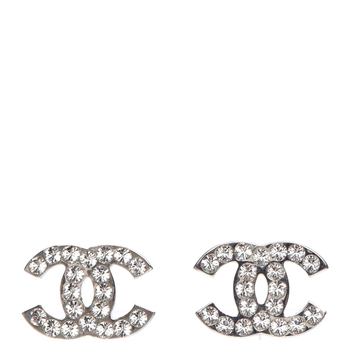 Crystal Timeless CC Earrings Silver
