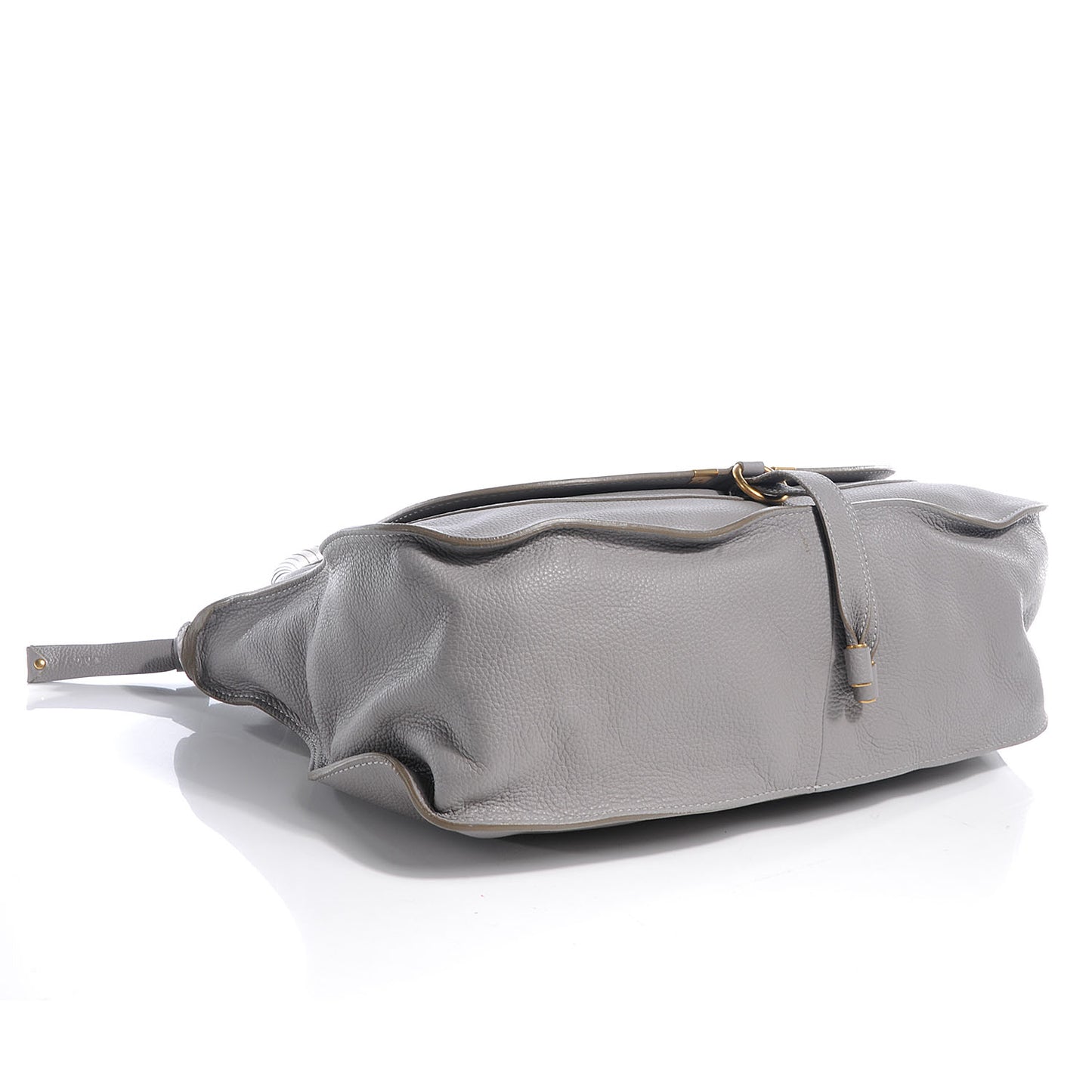 Calfskin Leather Large Marcie Satchel Cashmere Grey