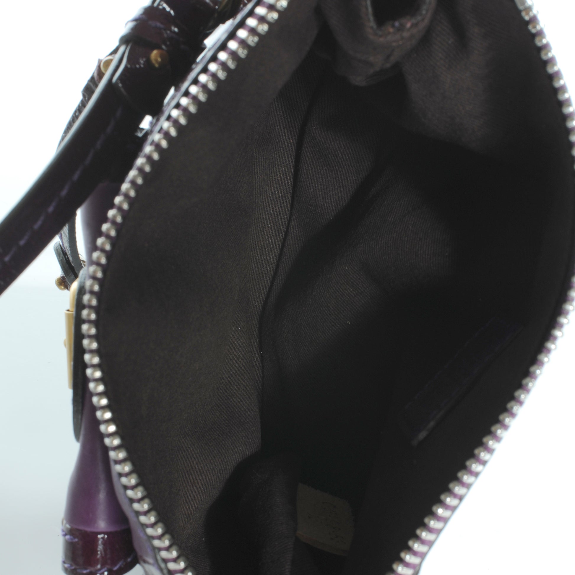 Chloe Patent Leather Paddington Pochette Bag Dark Purple 10 of 10