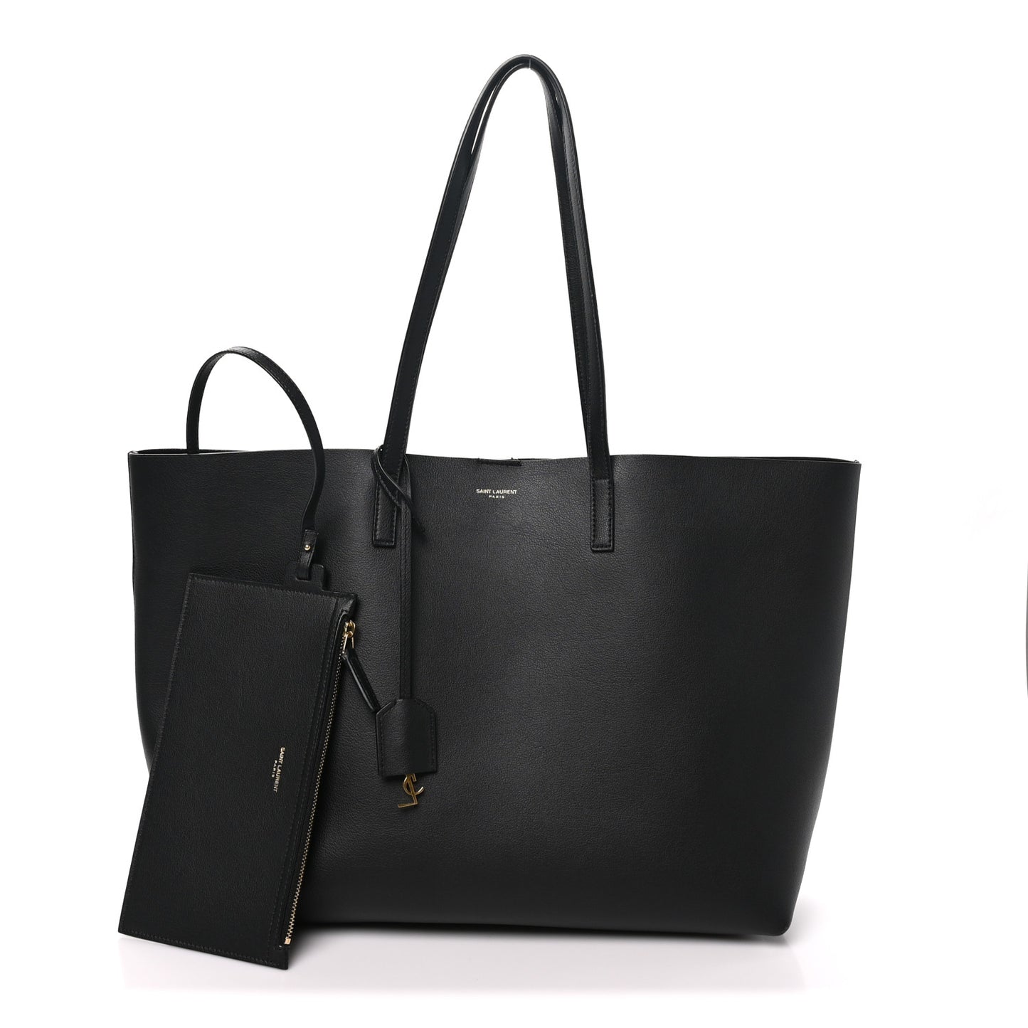 Calfskin Large Shopping Tote Black