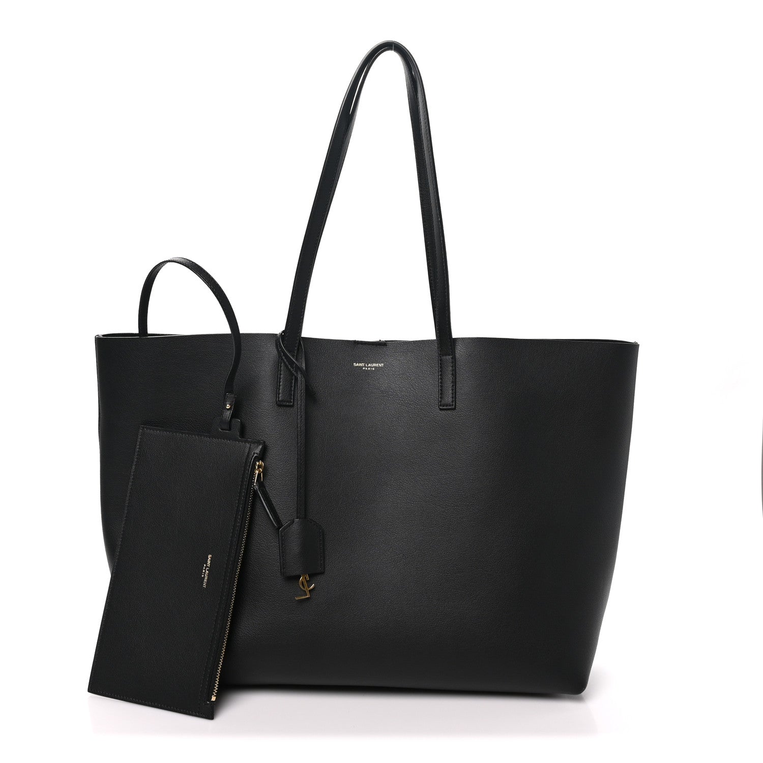Saint Laurent Calfskin Large Shopping Tote Black 3 of 11
