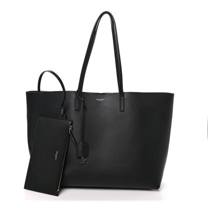 Saint Laurent Calfskin Large Shopping Tote Black 3 of 11