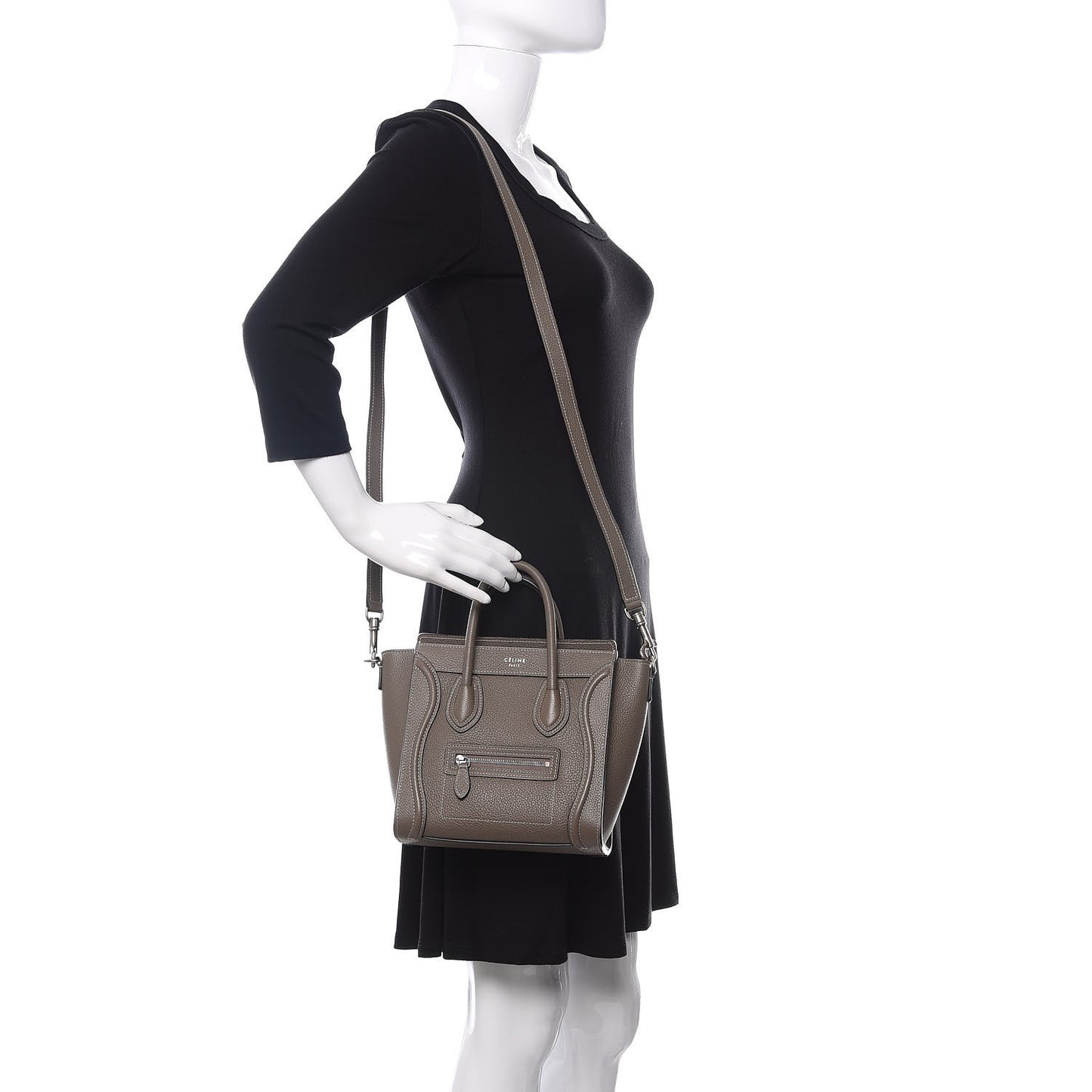 Drummed Calfskin Nano Luggage Souris