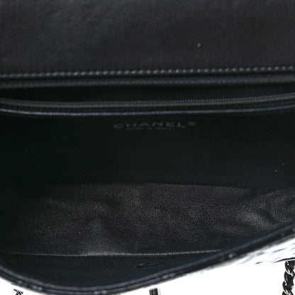 Chanel Patent Quilted Jumbo Classic Twist Flap Bag Black 5 of 9