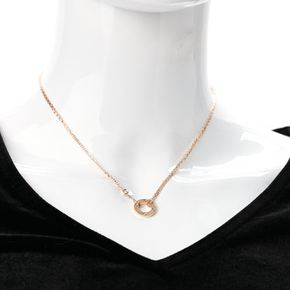 Cartier 18K Pink Gold 2 Diamond LOVE Necklace 2 of 8