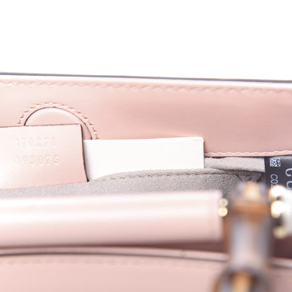 Gucci Nappa Bamboo Web Mini Nymphaea Top Handle Bag Perfect Pink Mystic White 8 of 11