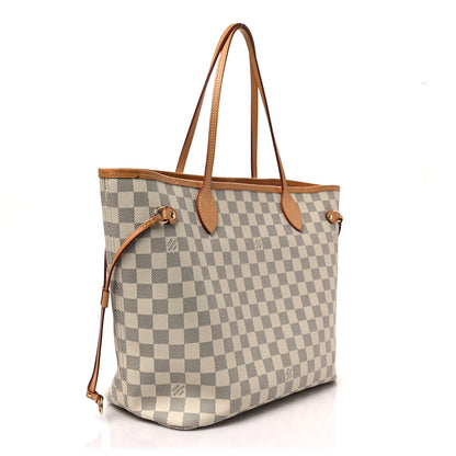 Louis Vuitton Damier Azur Neo Neverfull MM Rose Ballerine 3 of 8