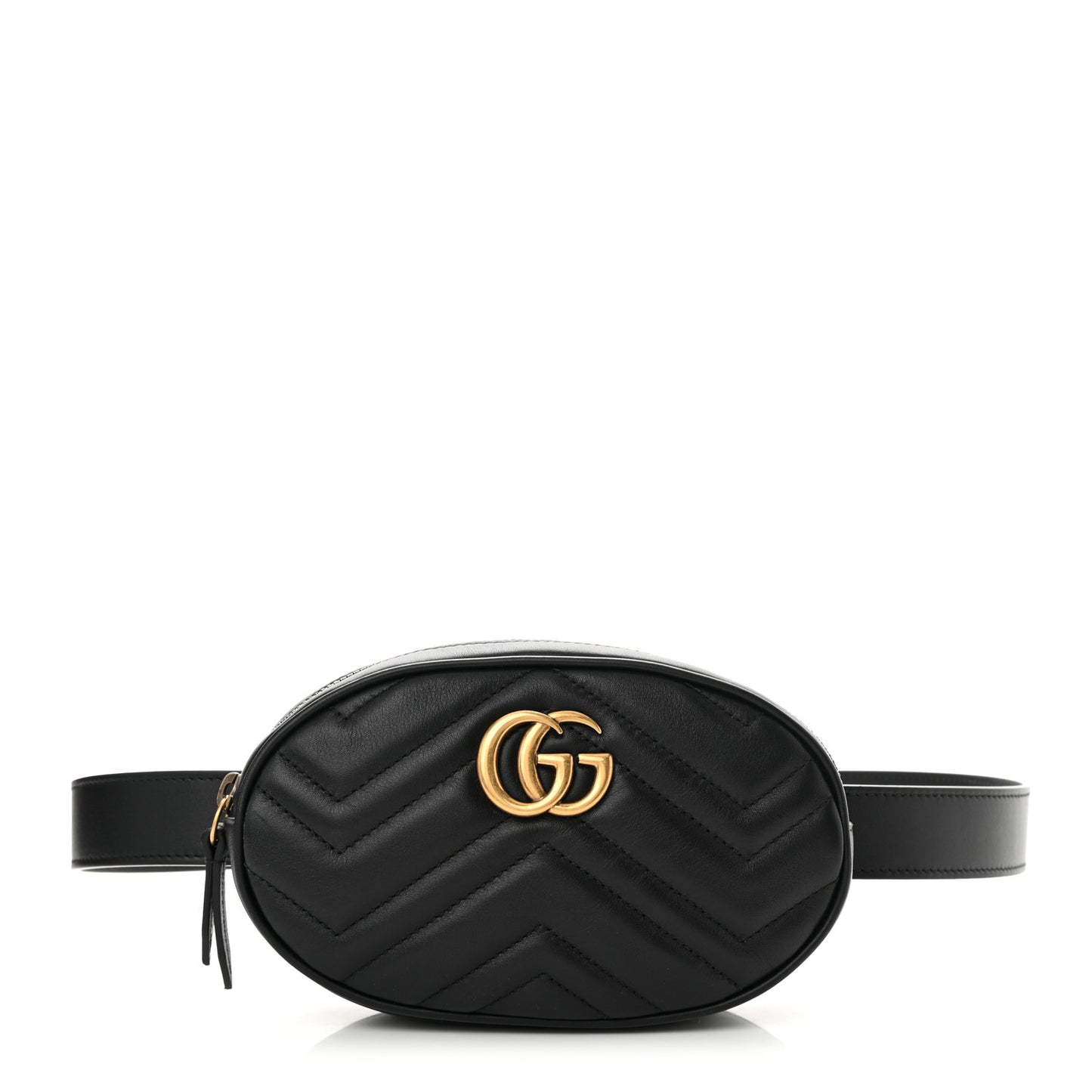 Calfskin Matelasse GG Marmont Belt Bag 85 34 Black