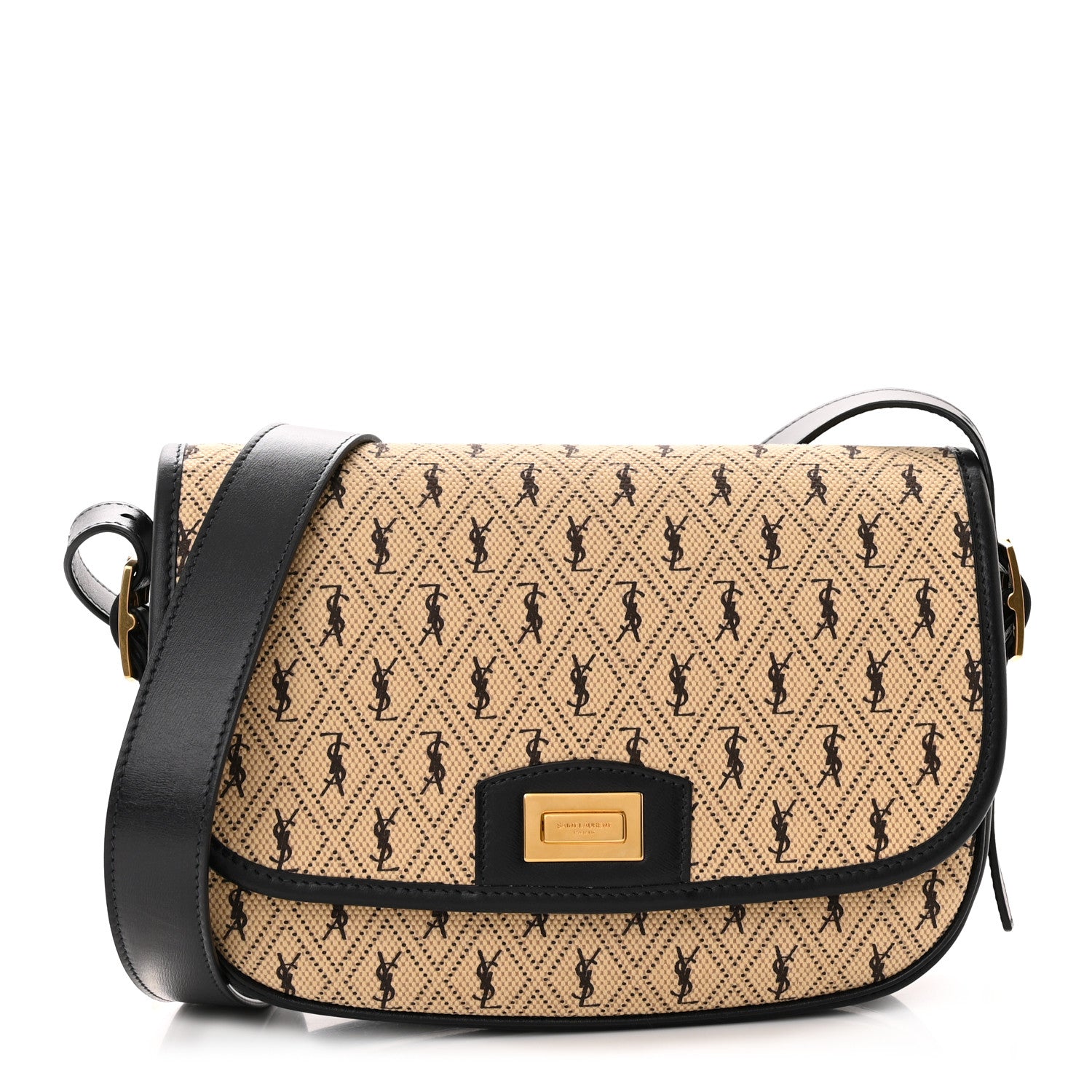 Saint Laurent Canvas Monogram All Over Satchel Bag Beige 1 of 11