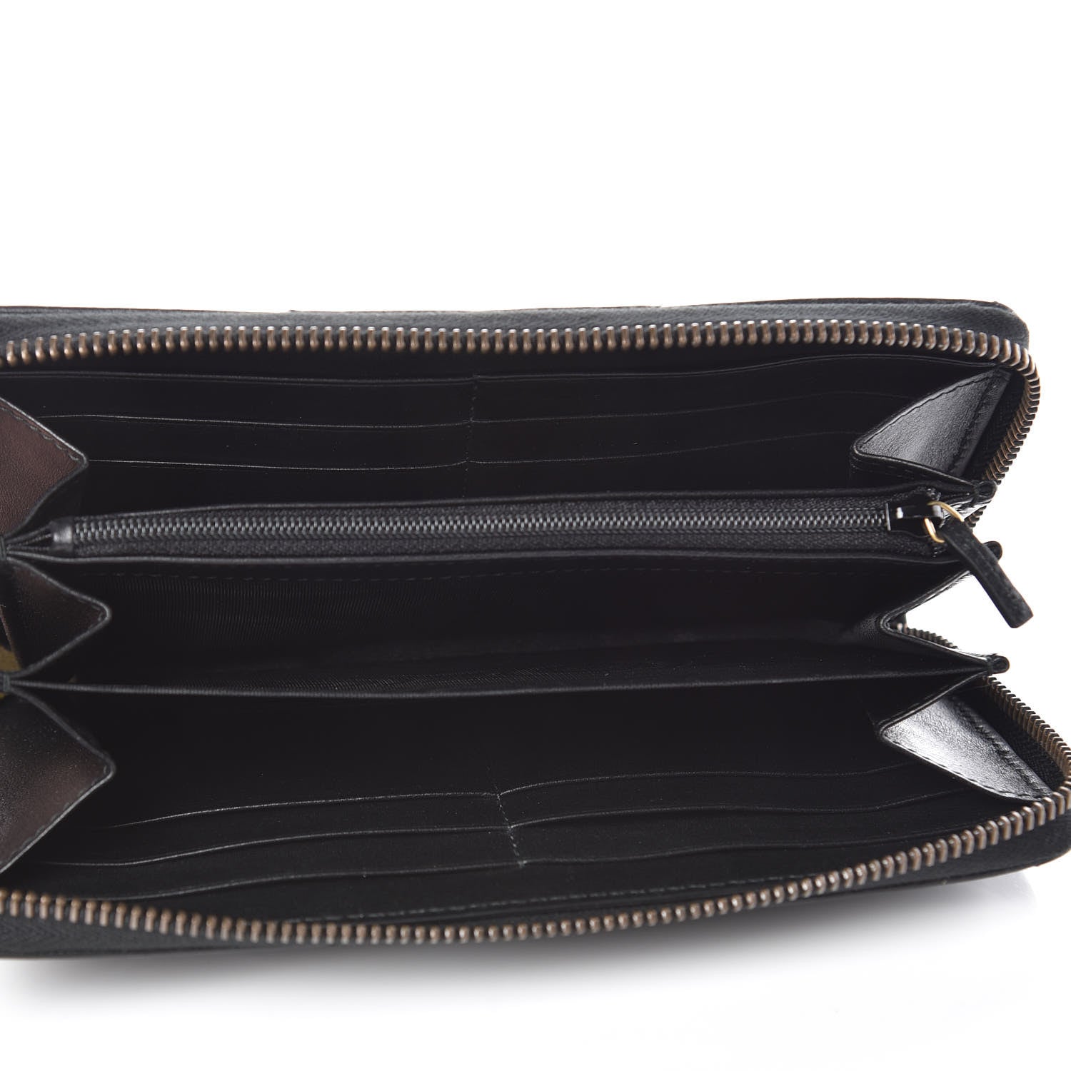 Gucci Calfskin Matelasse GG Marmont Zip Around Wallet Black 5 of 10