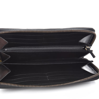 Gucci Calfskin Matelasse GG Marmont Zip Around Wallet Black 5 of 10
