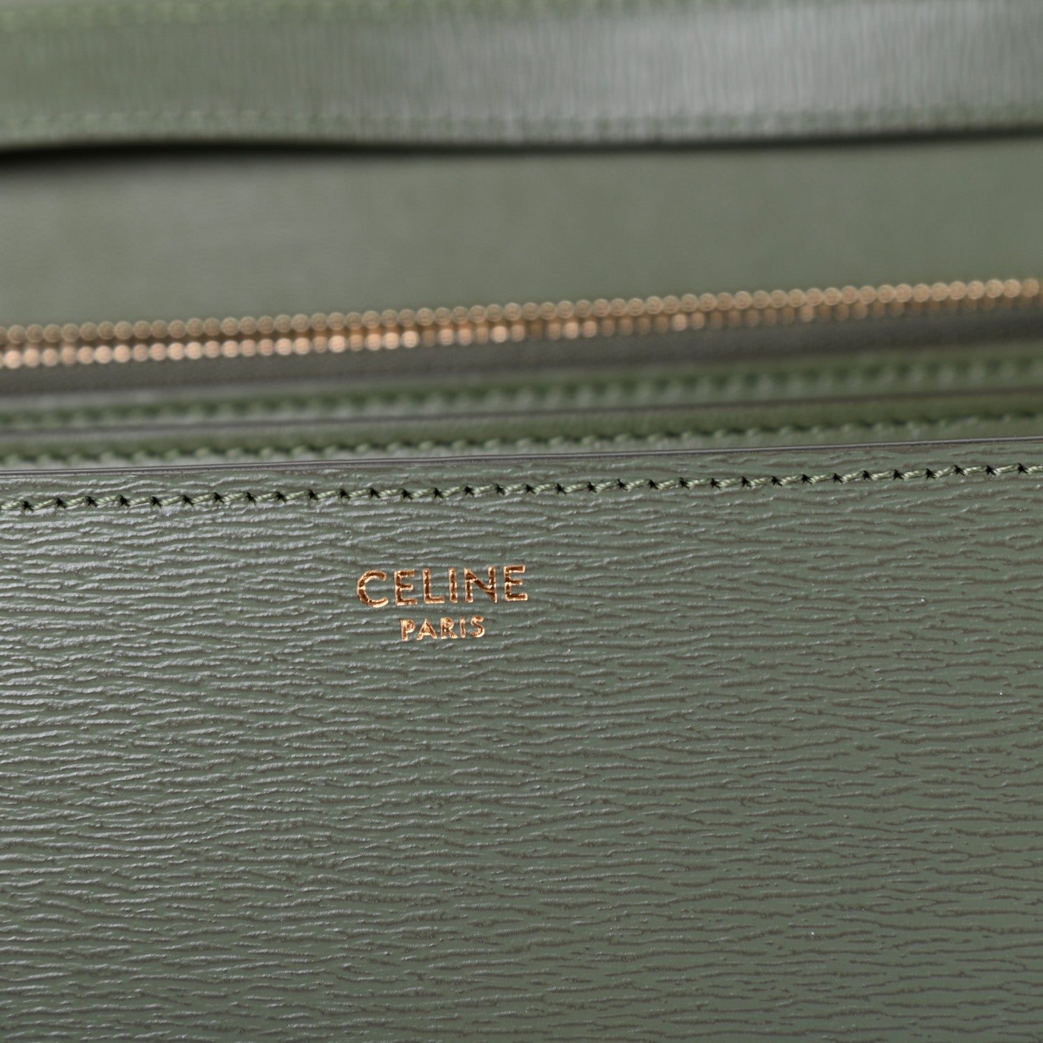 Celine Liege Calfskin Medium Classic Box Flap Bag Army Green 6 of 10