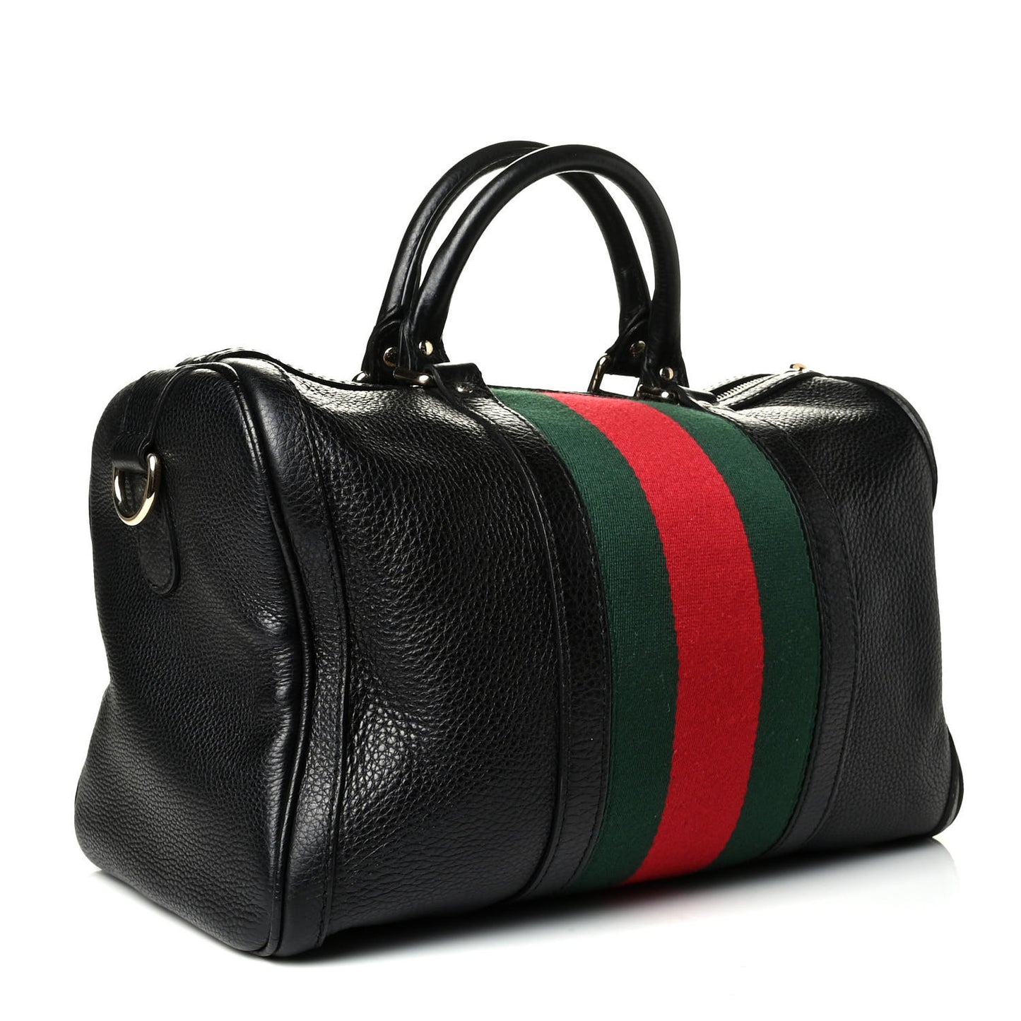 Calfskin Vintage Web Medium Boston Black
