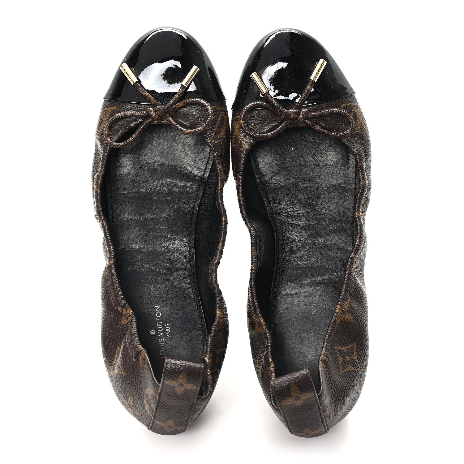Louis Vuitton Monogram Flirty Ballerina Flats 38.5 Black 2 of 9