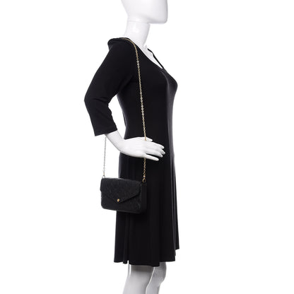 Louis Vuitton Empreinte Pochette Felicie Chain Wallet Black 2 of 11