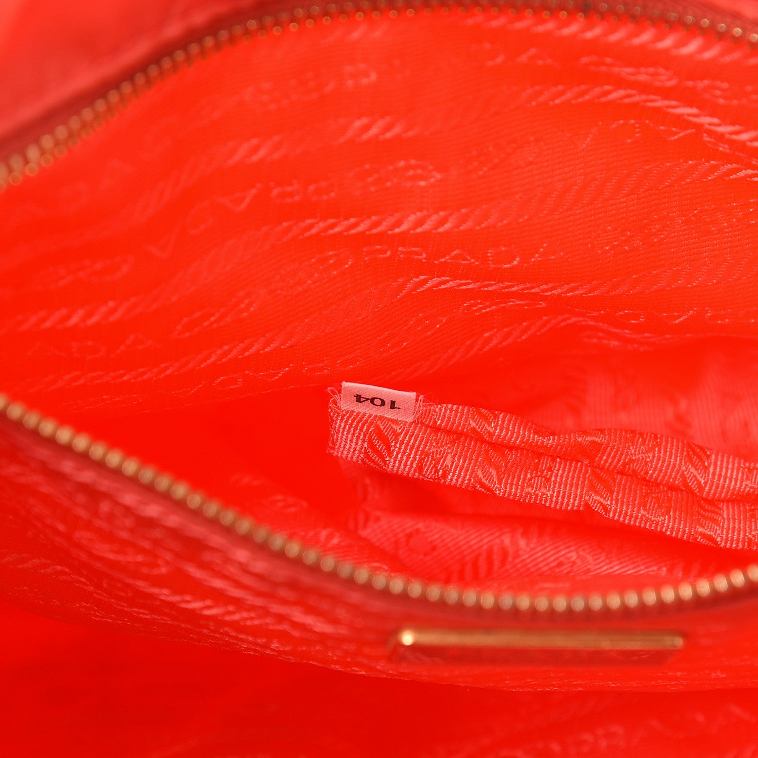 Prada Tessuto Nylon Quilted Tote Orange 7 of 19
