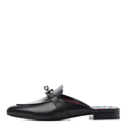 Hermes Goatskin Oz Mules 37 Black 1 of 10