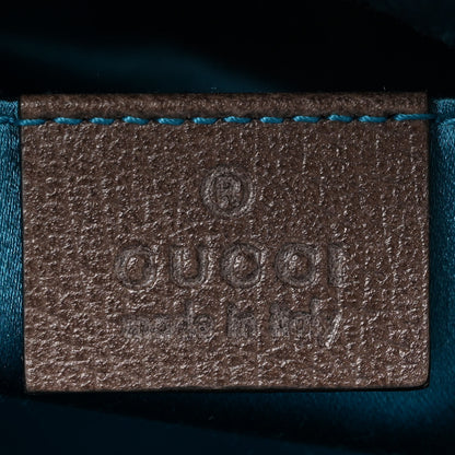 Gucci GG Supreme Monogram Textured Dollar Calfskin Web Small Ophidia Dome Shoulder Bag Beige Ebony New Acero 6 of 10