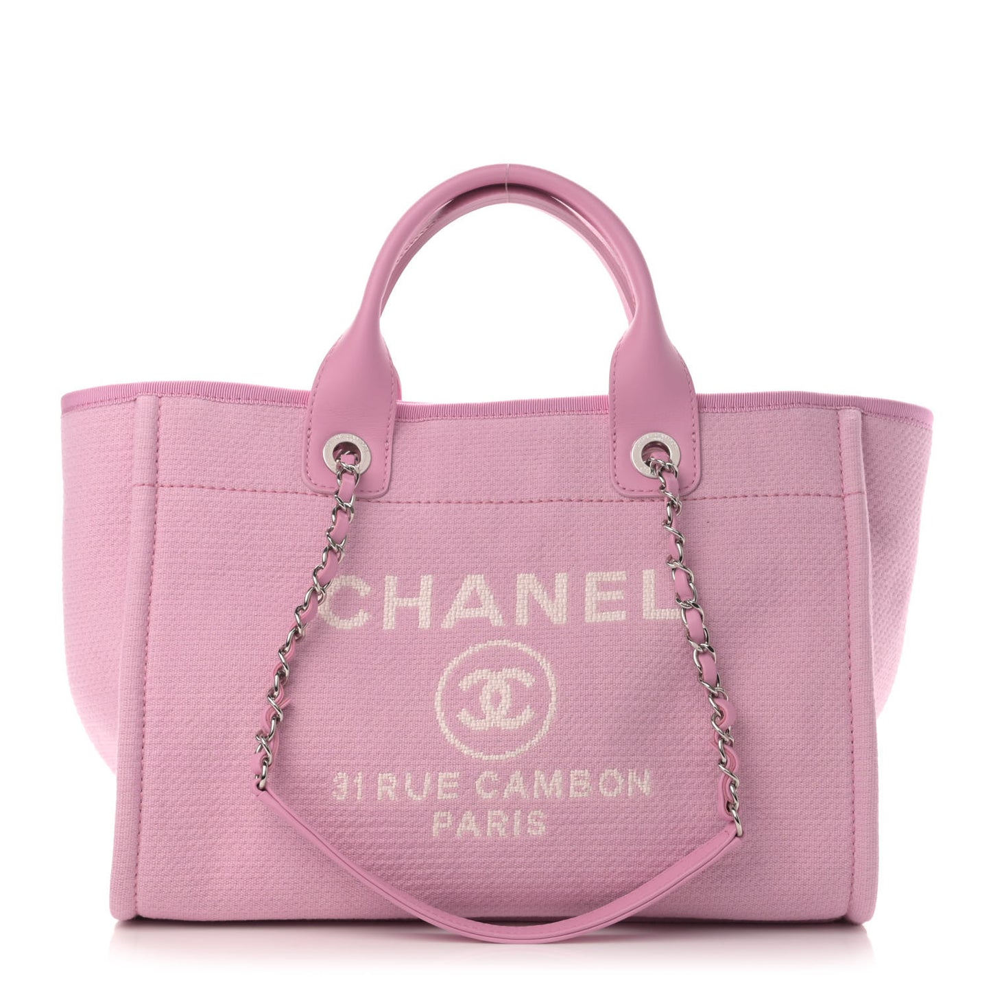 Mixed Fibers Small Deauville Tote Dark Pink