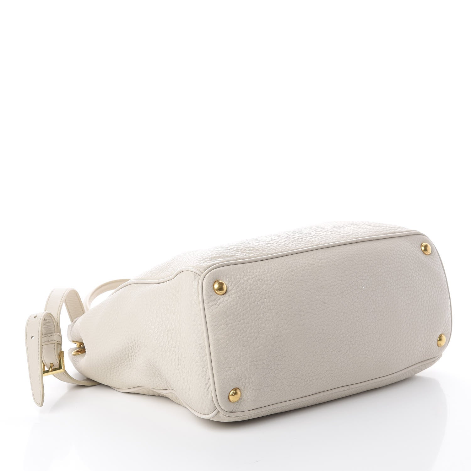 Prada Vitello Daino Large Double Zip Tote Talco 3 of 8