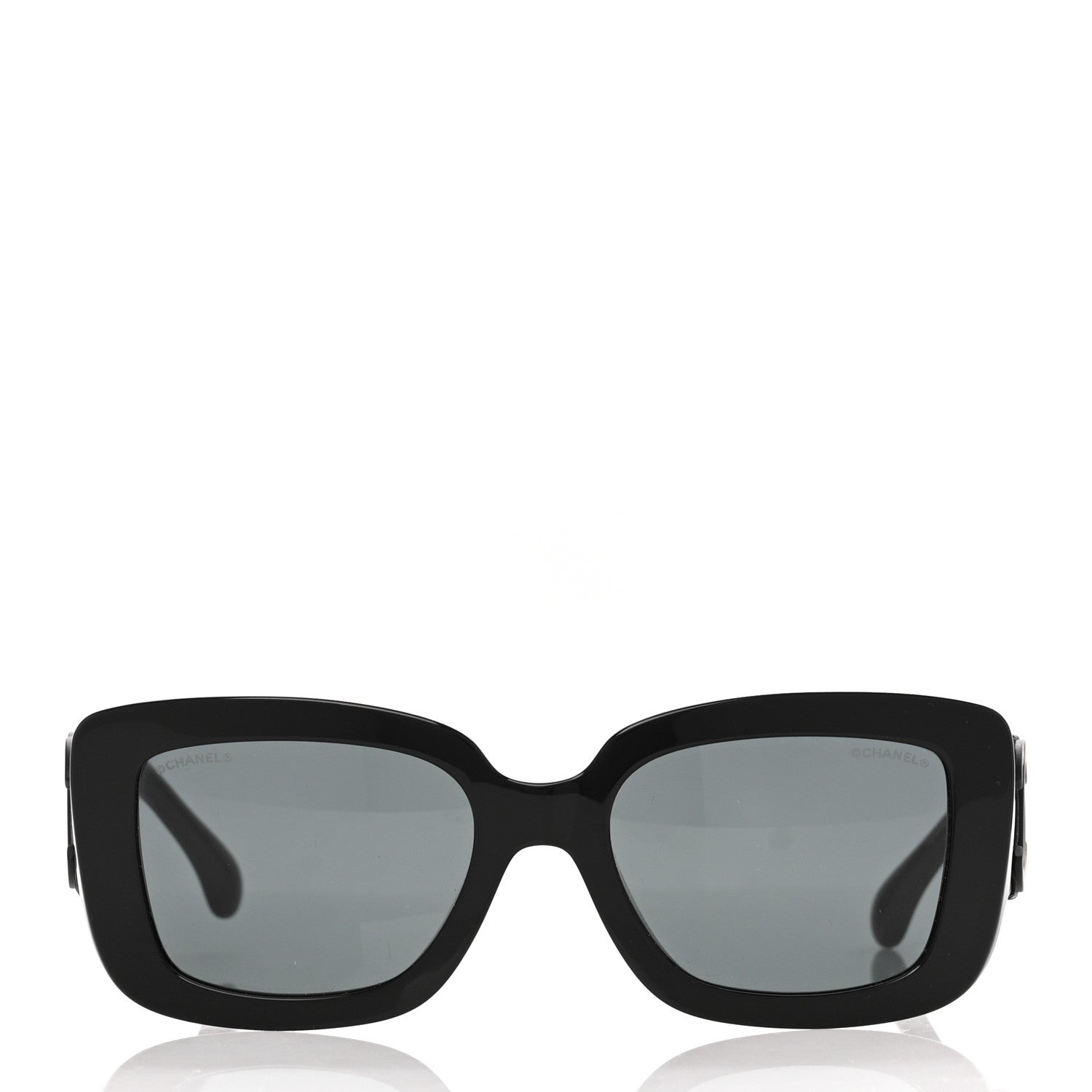 Chanel Acetate Calfskin Polarized Square Sunglasses 5473-Q-A Black 2 of 9