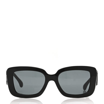 Chanel Acetate Calfskin Polarized Square Sunglasses 5473-Q-A Black 2 of 9