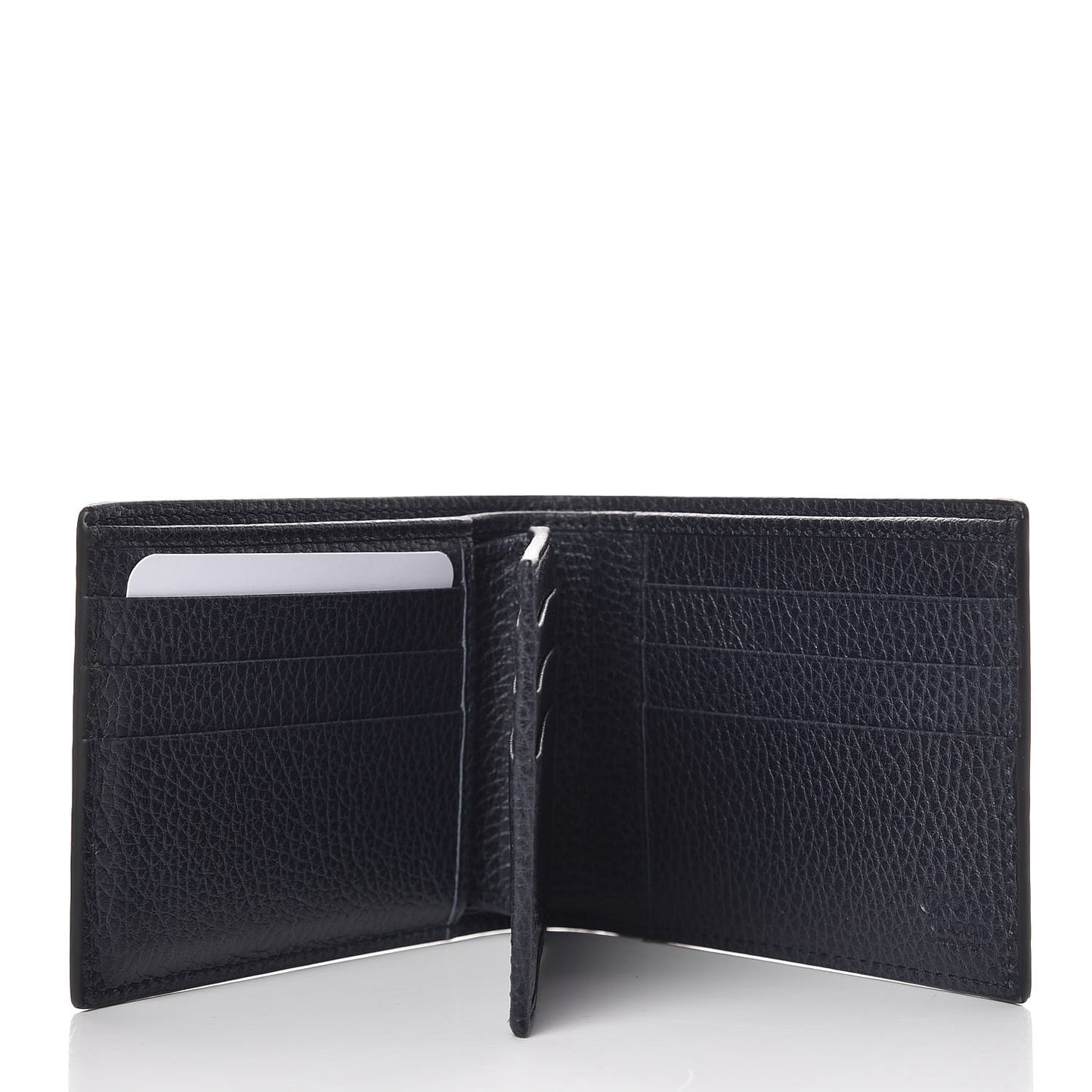 Calfskin Bi-Fold Wallet Dark Blue