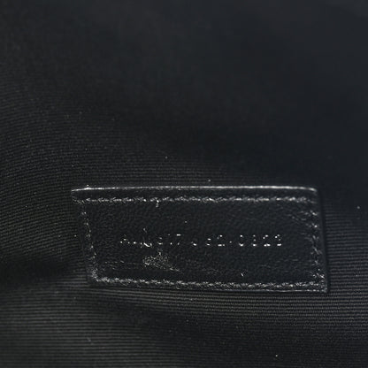 Saint Laurent Grain De Poudre Matelasse Chevron Monogram Envelope Clutch Black 7 of 8
