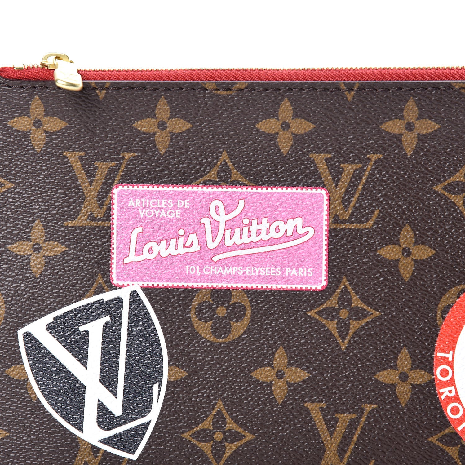 Louis Vuitton Monogram World Tour Neverfull MM GM Pochette 9 of 10