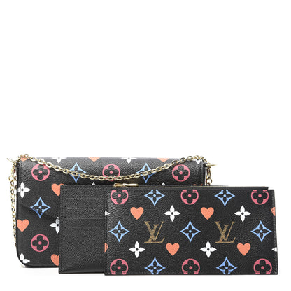 Louis Vuitton Game On Felicie Chain Wallet Black 1 of 12