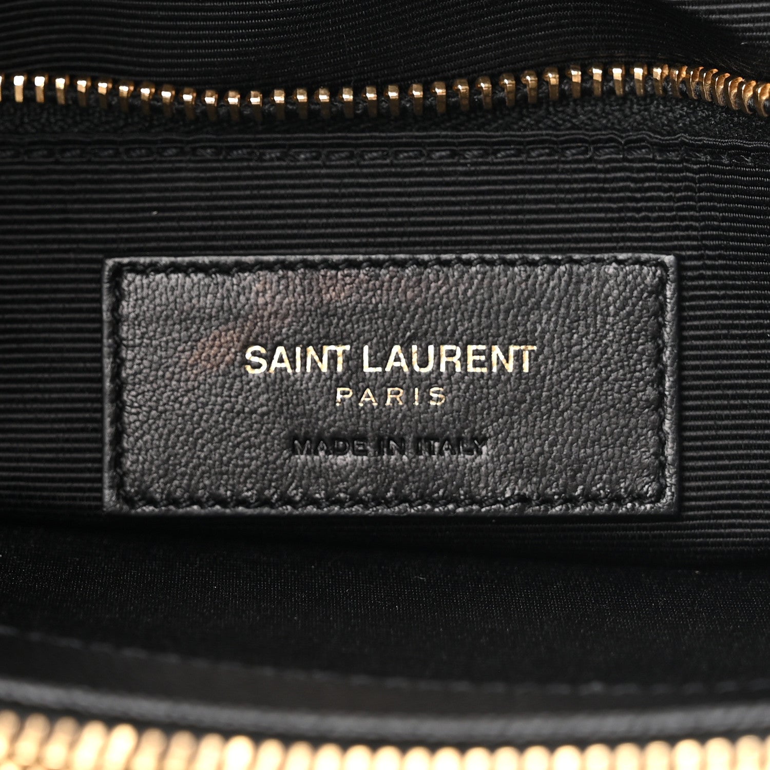 Saint Laurent Grain De Poudre Matelasse Chevron Monogram Shopping Bag Black 10 of 11