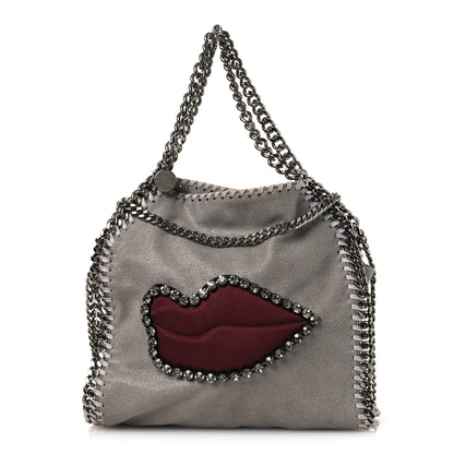 Stella McCartney Shaggy Deer Mini Lips Falabella Fold Over Tote Grey 1 of 12