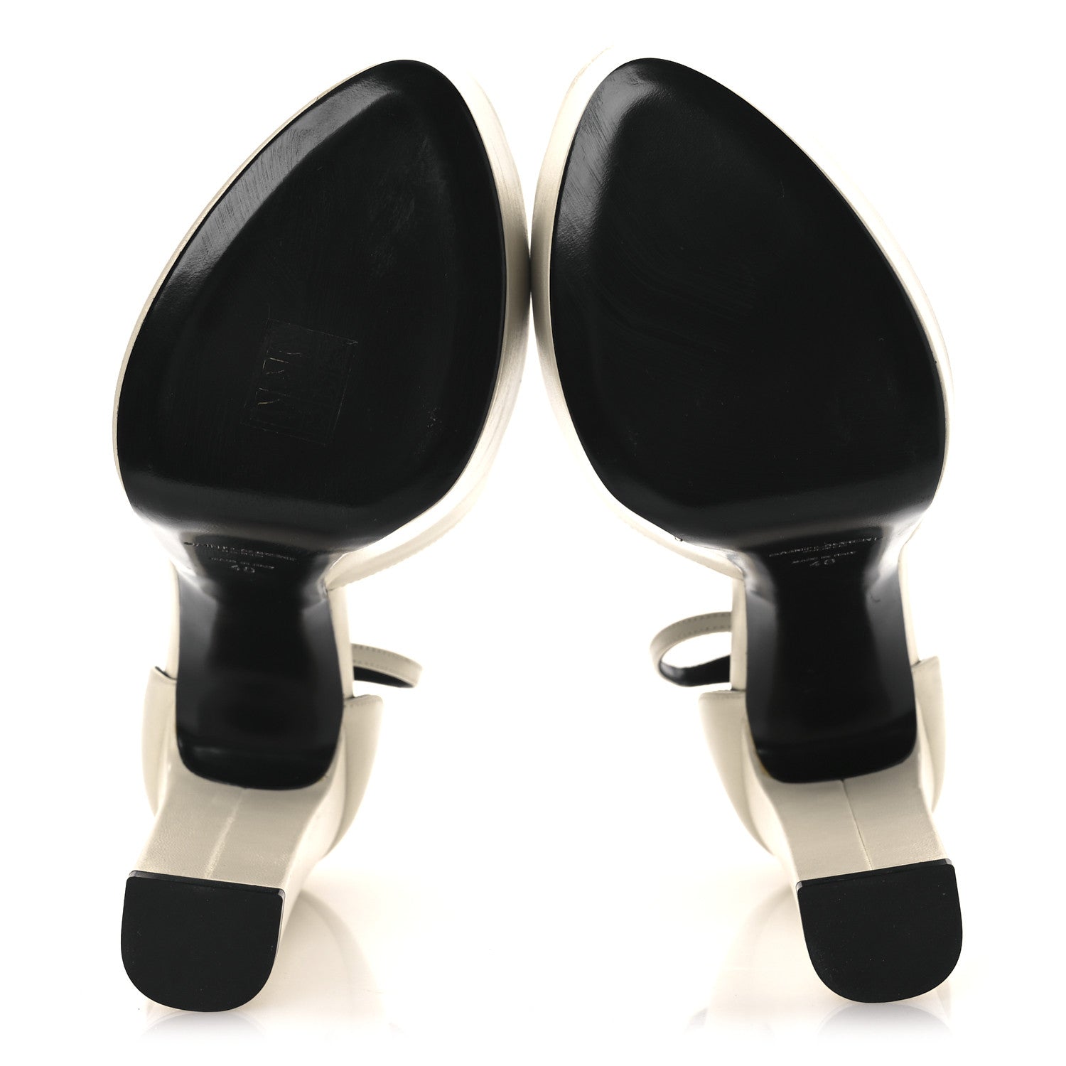 Saint Laurent New Belfagor Jodie 95 Platform Sandals 40 Pearl 7 of 13