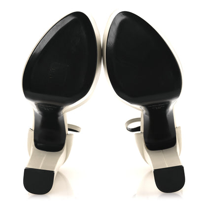 Saint Laurent New Belfagor Jodie 95 Platform Sandals 40 Pearl 7 of 13