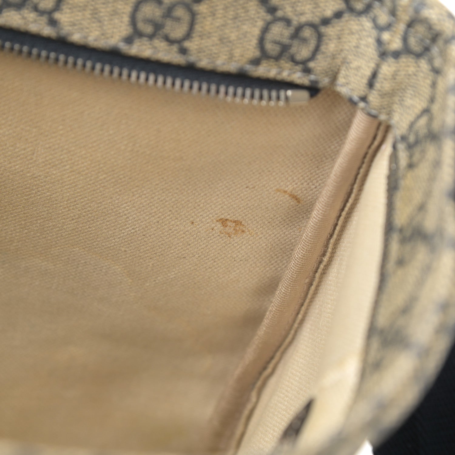 Gucci GG Plus Monogram Large Flat Messenger Bag Beige Blue 13 of 14