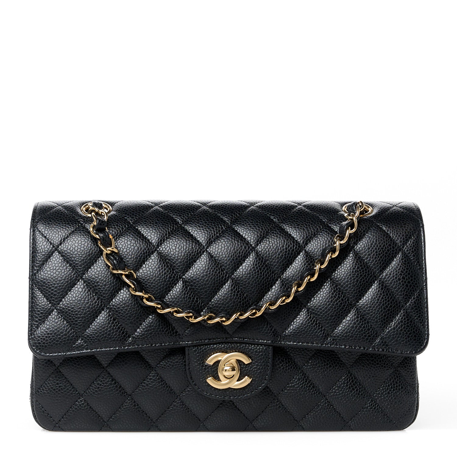 Chanel Caviar Quilted Medium Double Flap Black 1 of 11