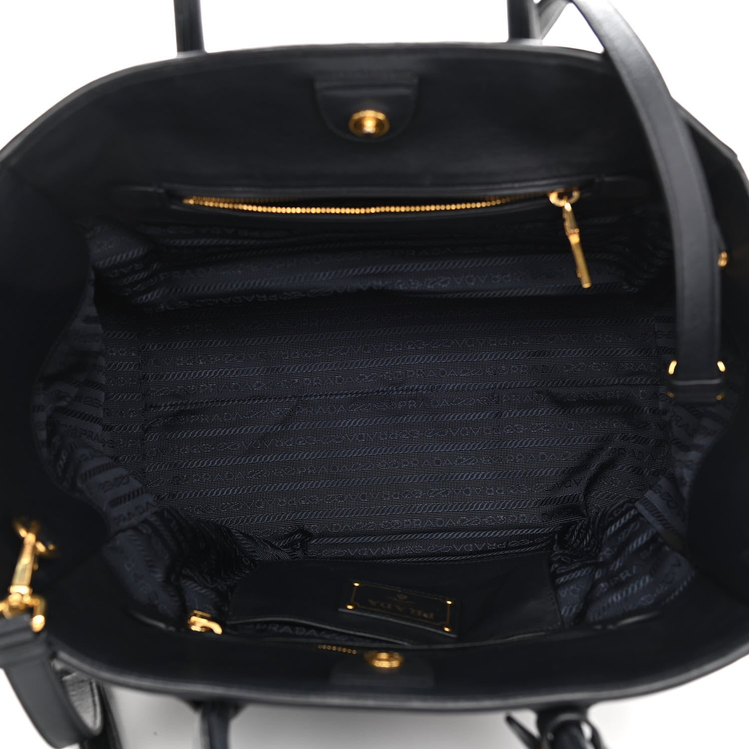 Prada Soft Calf Shopping Tote Baltico 5 of 11